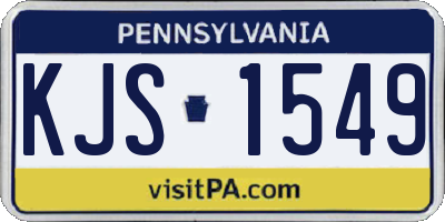 PA license plate KJS1549