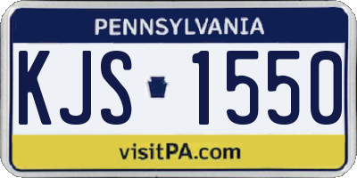 PA license plate KJS1550