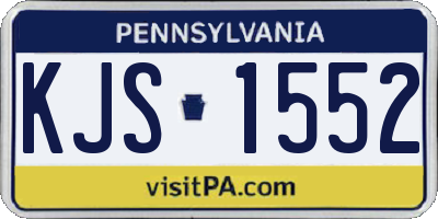 PA license plate KJS1552