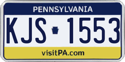 PA license plate KJS1553