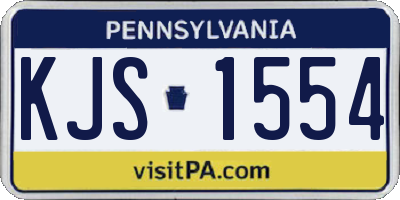 PA license plate KJS1554