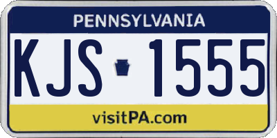 PA license plate KJS1555