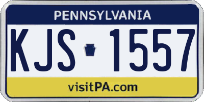 PA license plate KJS1557