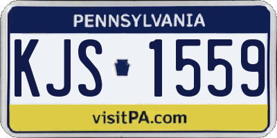 PA license plate KJS1559