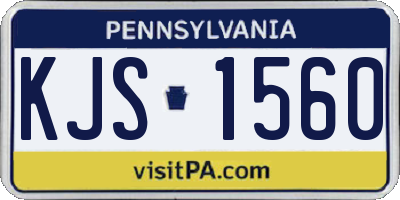 PA license plate KJS1560