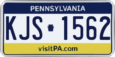 PA license plate KJS1562