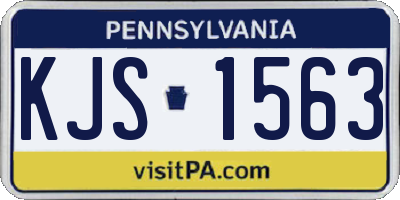PA license plate KJS1563