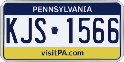 PA license plate KJS1566