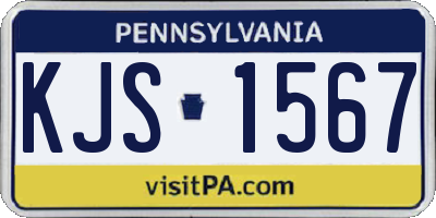 PA license plate KJS1567