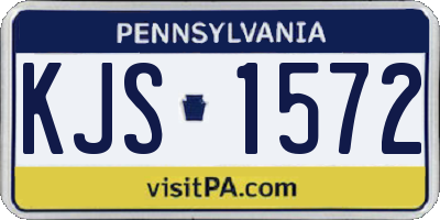 PA license plate KJS1572