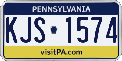 PA license plate KJS1574