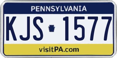 PA license plate KJS1577