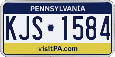 PA license plate KJS1584