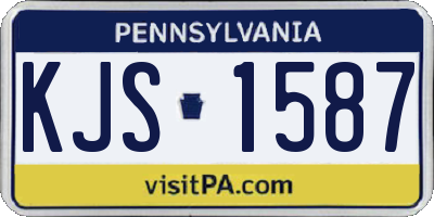 PA license plate KJS1587