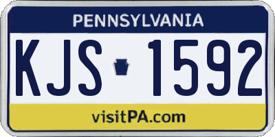 PA license plate KJS1592