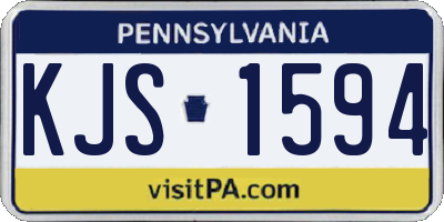 PA license plate KJS1594