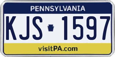 PA license plate KJS1597
