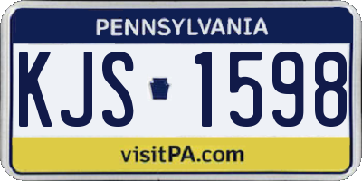 PA license plate KJS1598