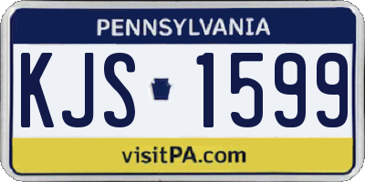 PA license plate KJS1599