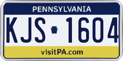 PA license plate KJS1604