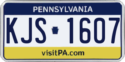 PA license plate KJS1607
