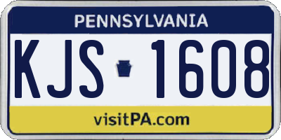 PA license plate KJS1608