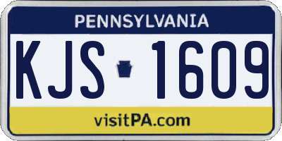 PA license plate KJS1609