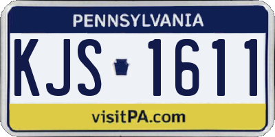 PA license plate KJS1611