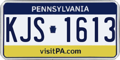 PA license plate KJS1613