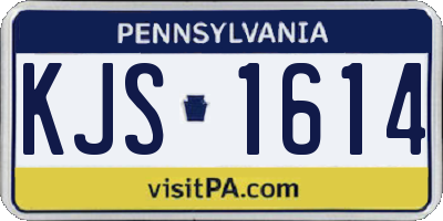 PA license plate KJS1614