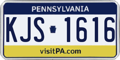 PA license plate KJS1616