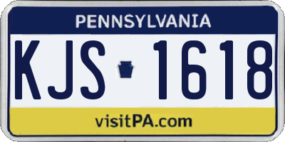 PA license plate KJS1618