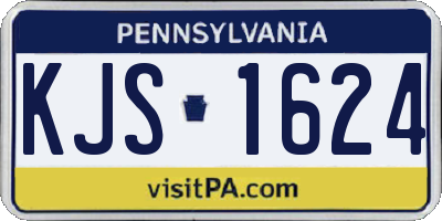 PA license plate KJS1624