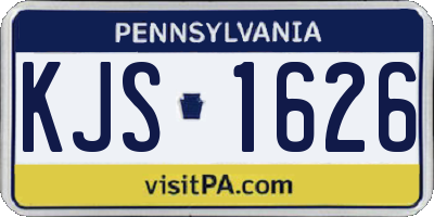 PA license plate KJS1626