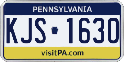 PA license plate KJS1630