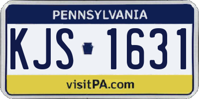 PA license plate KJS1631