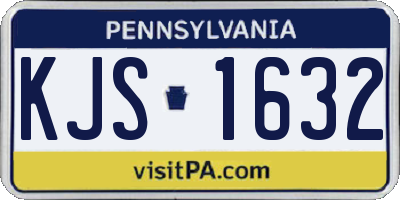 PA license plate KJS1632