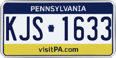 PA license plate KJS1633