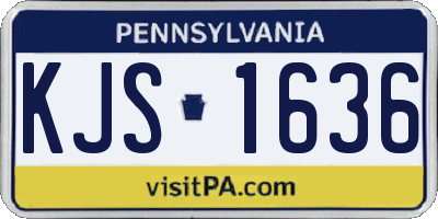 PA license plate KJS1636