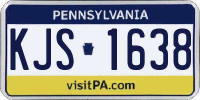 PA license plate KJS1638