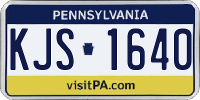 PA license plate KJS1640