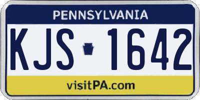 PA license plate KJS1642