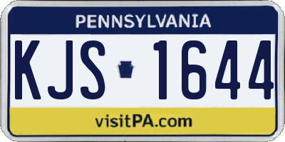 PA license plate KJS1644