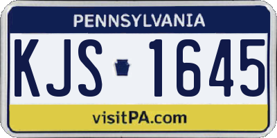 PA license plate KJS1645