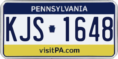 PA license plate KJS1648