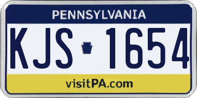 PA license plate KJS1654