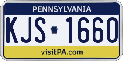 PA license plate KJS1660