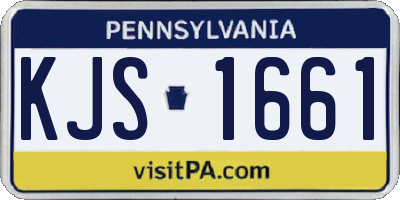 PA license plate KJS1661
