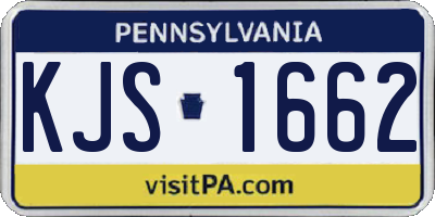 PA license plate KJS1662