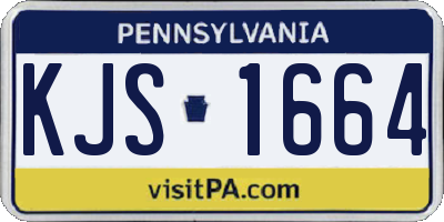PA license plate KJS1664